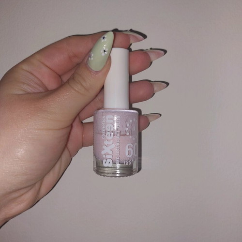 Nail polish used, half full