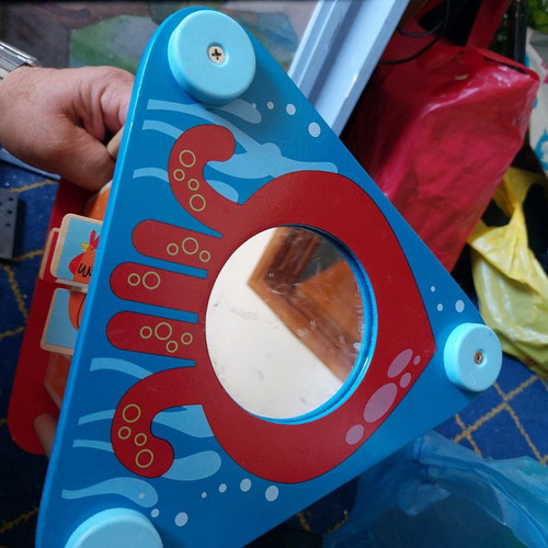 Hape Take Along Activity Box wooden in excellent condition for 10 months