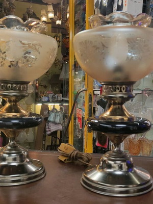 Table lamps used, set of 2, height 32cm