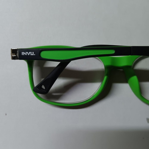 Invu Kids Glasses Used With Case Black Green