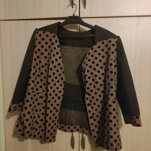 Vintage women's jacket with shoulder pads like new, brown, size M