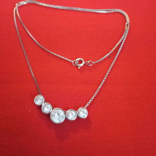 Silver necklace 925 with zircon like new