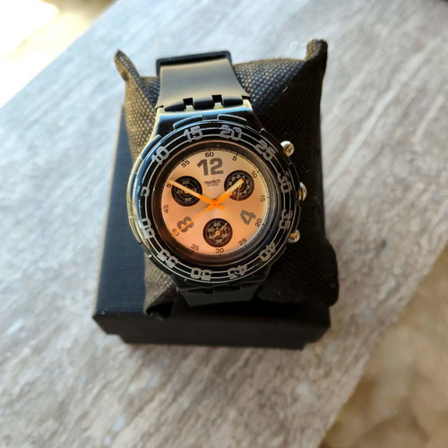 Swatch chrono watch black