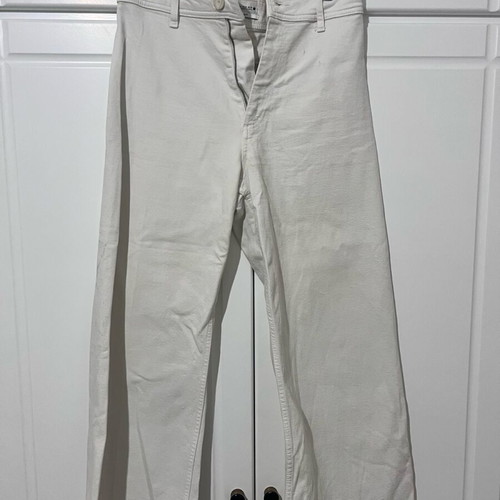 White denim jeans with fringes Zara like new, high waist, size XL