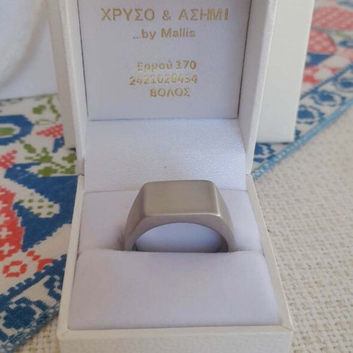 Men's ring new, silver color