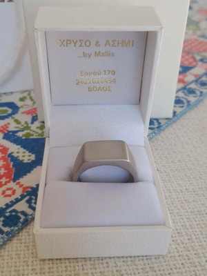 Men's ring new, silver color