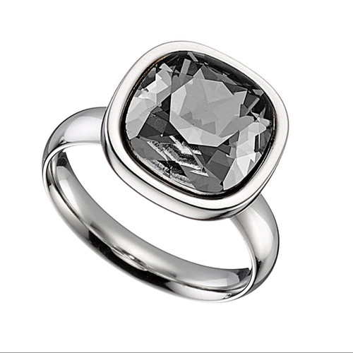 Ozze stainless steel ring new with gray stone