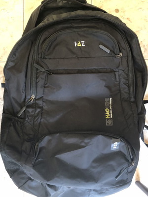 HAO HZHE fabric backpack like new, black, 75L travel bag