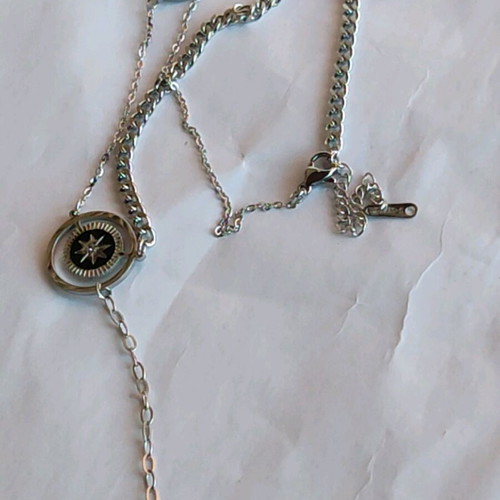 Steel Necklace new, gold and silver color