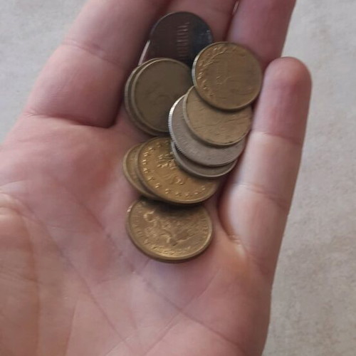 Νομίσματα μεταχειρισμένα, πακέτο 10 τεμαχίων από διάφορες χώρες