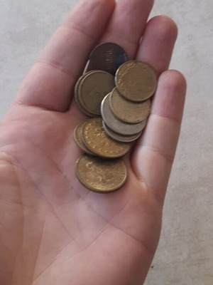 Νομίσματα μεταχειρισμένα, πακέτο 10 τεμαχίων από διάφορες χώρες