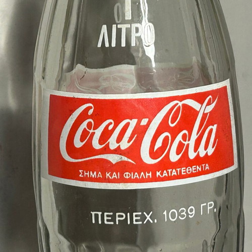Coca Cola glass bottle 1 liter like new with original cap