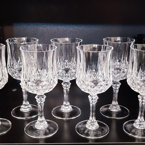 Cristal D'Arques Longchamp Water Glasses Set of 7 like new