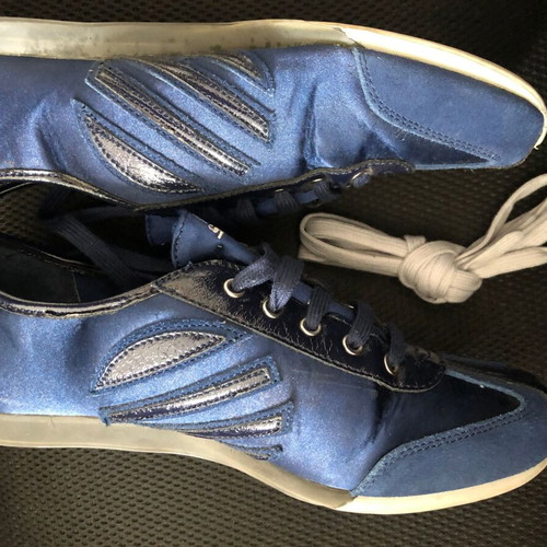 Miss Sixty dark blue satin sneakers used, size 40