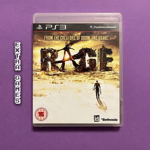 RAGE PlayStation 3 game like new, action, shooter