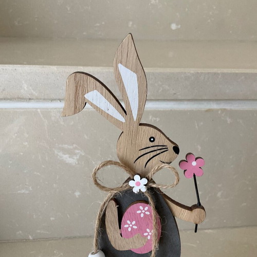 Easter handmade bunny new, woodcutting, height 23 cm
