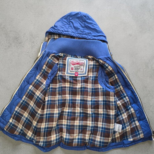 Superdry Vintage Padded Gilet with Hood size M like new, blue