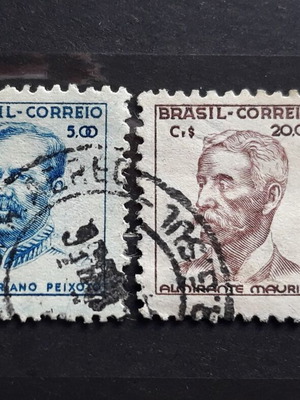Γραμματόσημα Βραζιλίας 1941 & 1942, διάσημες προσωπικότητες, σαν καινούργια