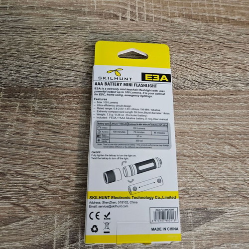 Skilhunt E3A EDC flashlight new, mini keychain AAA