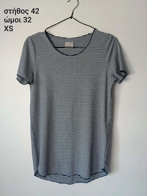 Vero Moda navy ριγέ μπλούζα σαν καινούργιο, ribbed υφή, μέγεθος XS