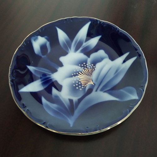 Vintage Japanese Decorative Plate used, 14 cm