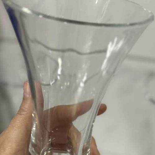 Glass vase new, Germany, 20 cm height