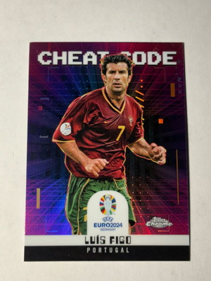 Luis Figo Cheat Code Topps Chrome UEFA Euro 2024 card like new