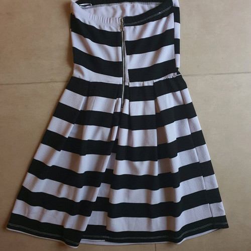 Maki Philosophy strapless dress black and white like new