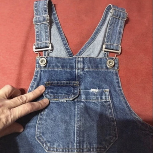 Zara Kids denim dress salopette, blue, size 134 cm