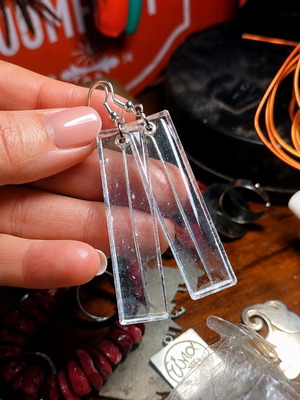 Memories of Earth by Evnia Transparent Earrings like new