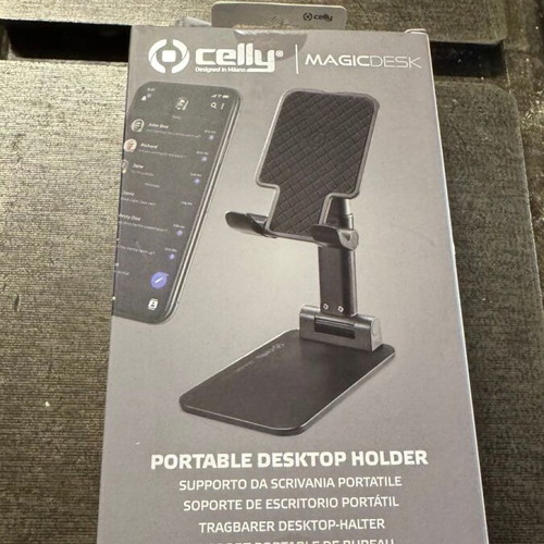 Celly SWMAGICDESKBK Desk Stand for Mobile or Tablet up to 12.9" New Black