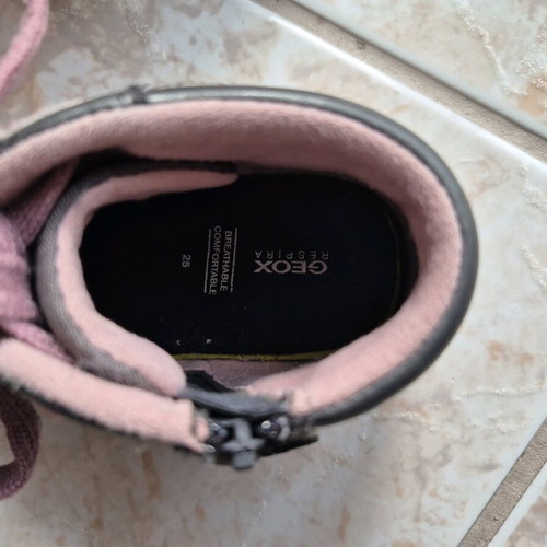 Geox ankle boots like new, gray pink, size 25