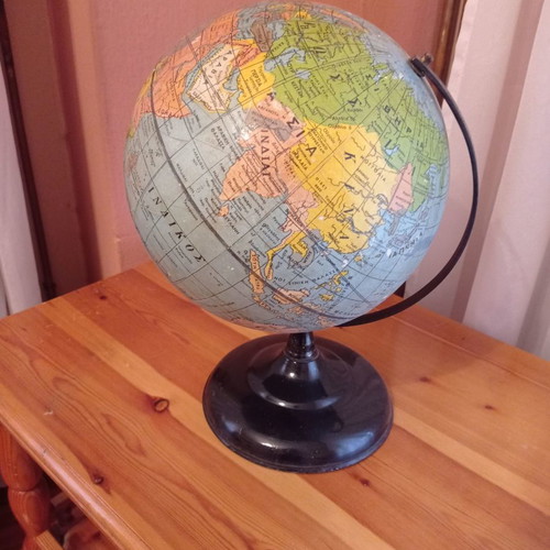 Vintage globe used from 1970