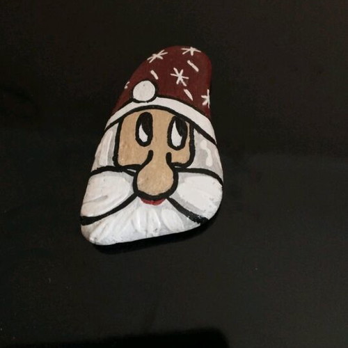 Decorative Santa Claus stones hand-painted, new