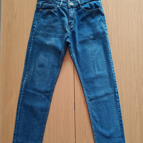 Men's Blue Regular Fit Jeans New, Thin Denim W32 L32