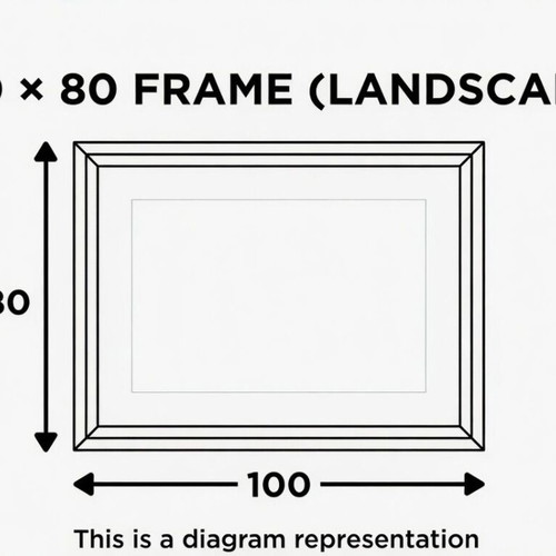 Gold wooden frame 80x100 cm horizontal new