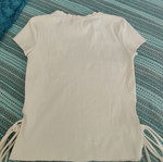 Cream Coquette Y2K top with bow design and side laces, like new