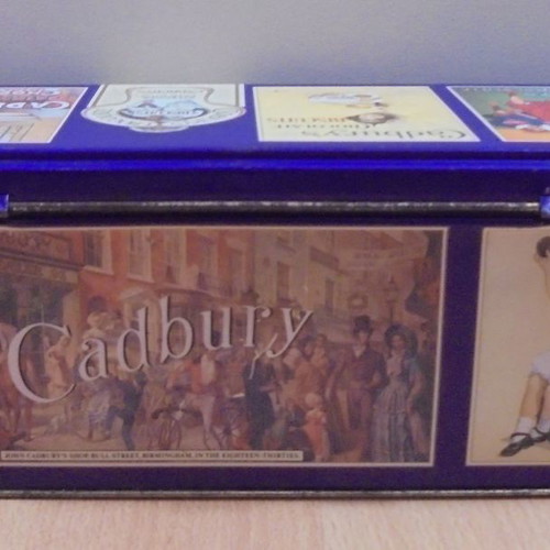 Cadbury's old metal chocolate biscuit tin used, empty