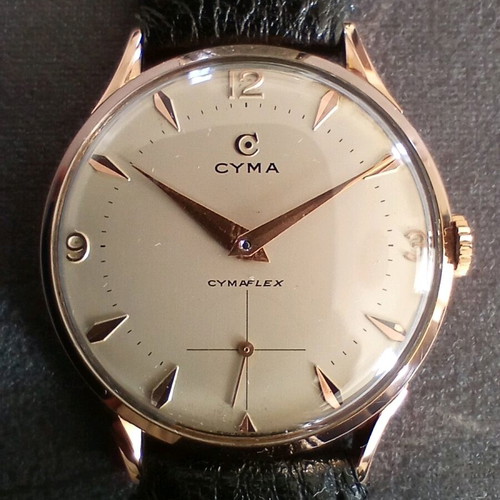 Cyma Cymaflex men's watch 18k gold used