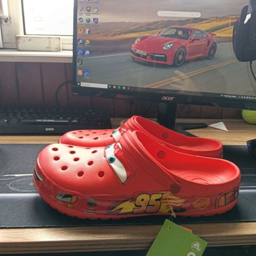 Crocs x Cars Lightning McQueen slippers new, size 46