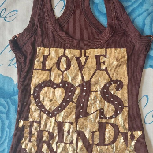 So Sexy women's top like new, small, brown and gold