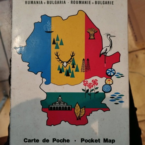 Romania and Bulgaria pocket map