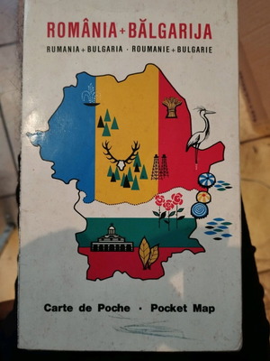 Romania and Bulgaria pocket map