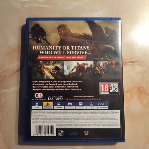 Attack on Titan 2 Final Battle PS4 game like new