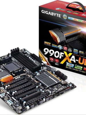 Gigabyte 990FXA-UD7 motherboard used, socket AM3+ high-end