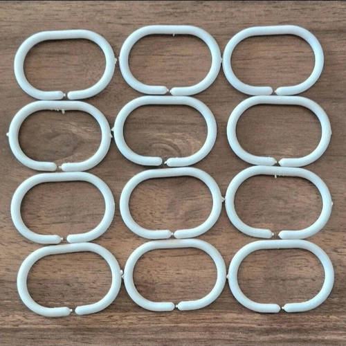 Shower curtain rings like new, pack of 24, 12 thick and 12 thin