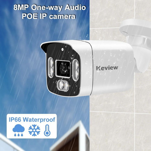 4MP POE 3.6mm Hybrid Security Camera for NVR like new, set of 3