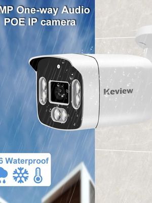 4MP POE 3.6mm Hybrid Security Camera for NVR like new, set of 3