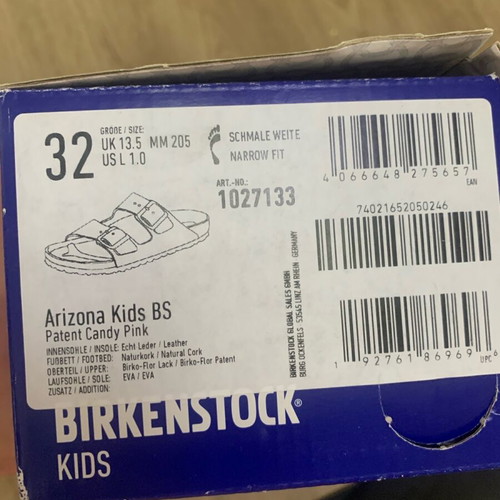 Birkenstock slippers for girl size 32 in good condition, pink