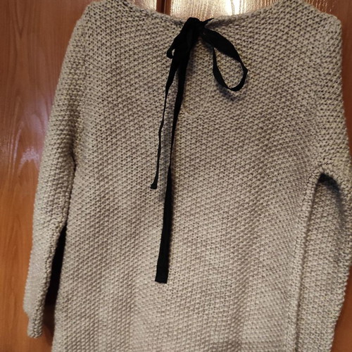 Zara sweater new beige with back ribbon, size M